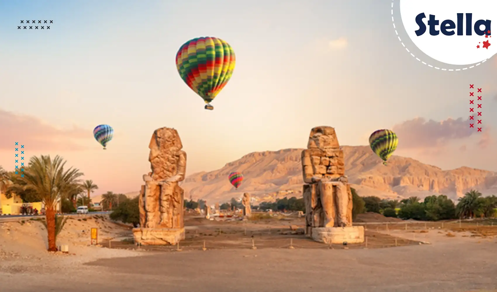 Heißluftballon über Luxor und Besuch altägyptischer Tempel im Rahmen besonderer Ausflüge Hurghada.